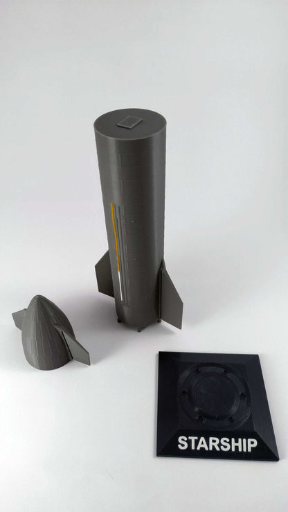 SpaceX Starship SN9 Rocket Model – 1:200 Scale Highly Detailed Collectible with Display Stand - 3DEvricPrinting