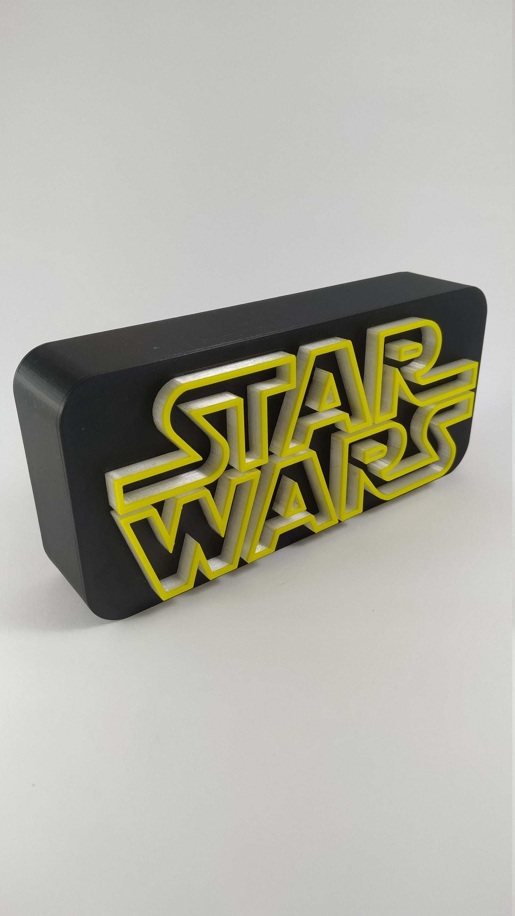 Star Wars Logo LED Lamp: Backlit Table Light, Retro Design - 3DEvricPrinting
