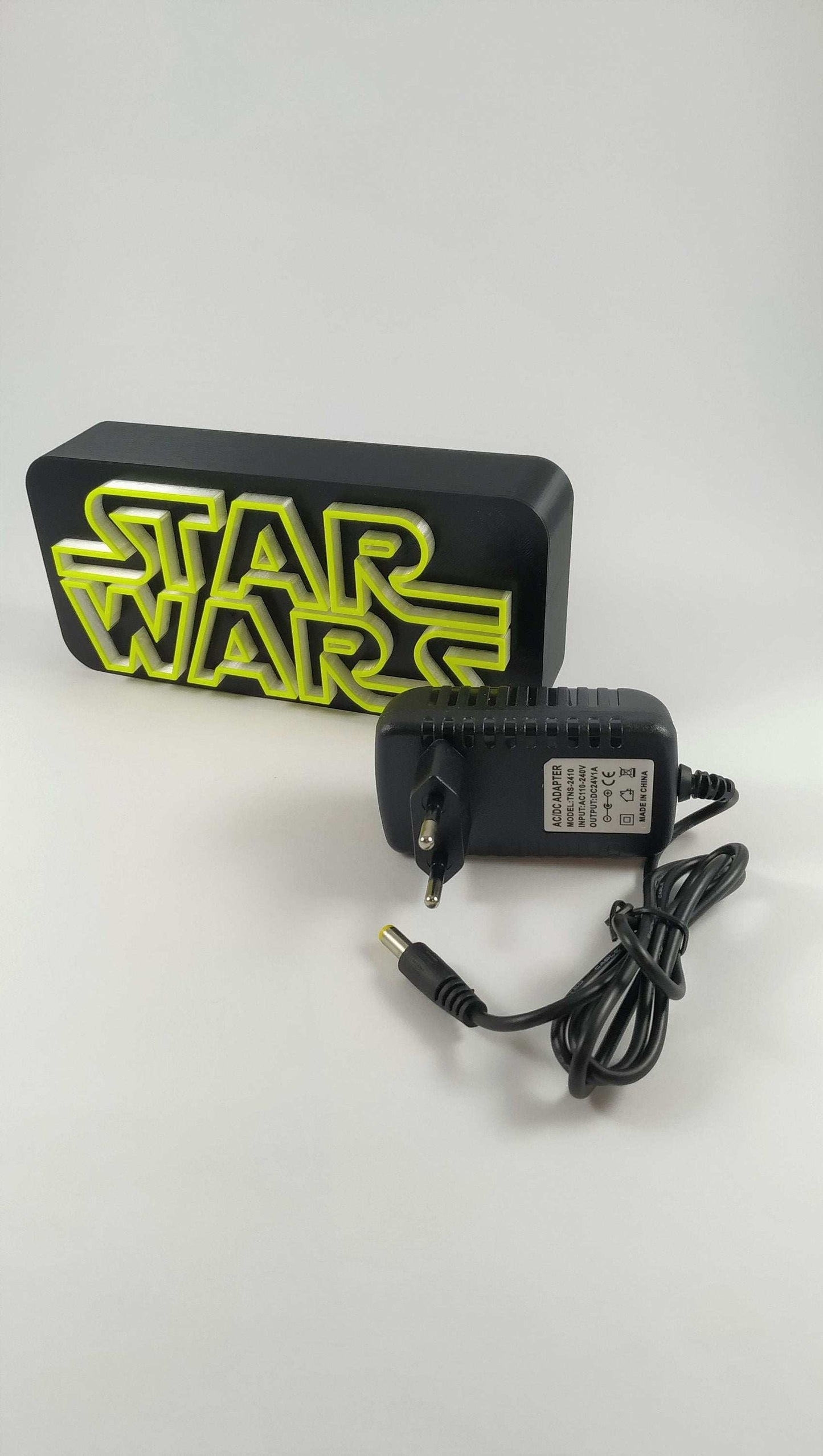 Star Wars Logo LED Lamp: Backlit Table Light, Retro Design - 3DEvricPrinting