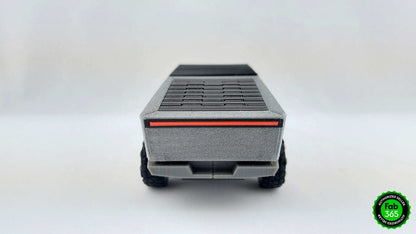 Tesla Cybertruck 3D Printed Model with Broken Windows and Rolling Bed Cover – Metallic Collectible - 3DEvricPrinting