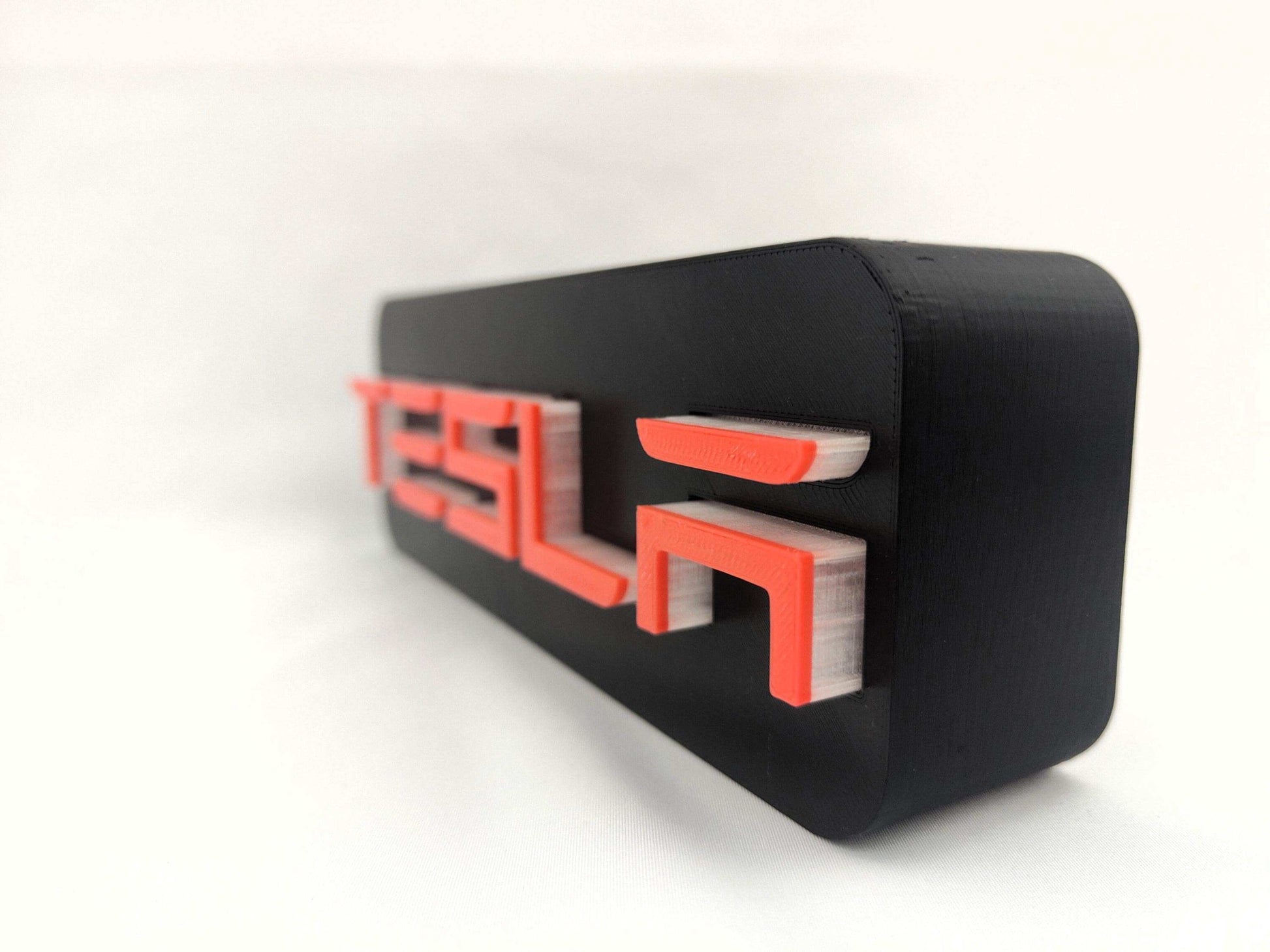 Tesla Logo LED Neon Lamp – Red and White Wall Light Sign for Garage, Office or Man Cave Decor - 3DEvricPrinting