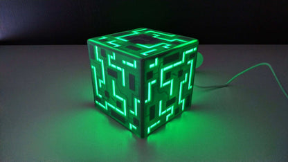 The Alien Cube Multicolor LED USB Table Lamp 3D Printed - 3DEvricPrinting