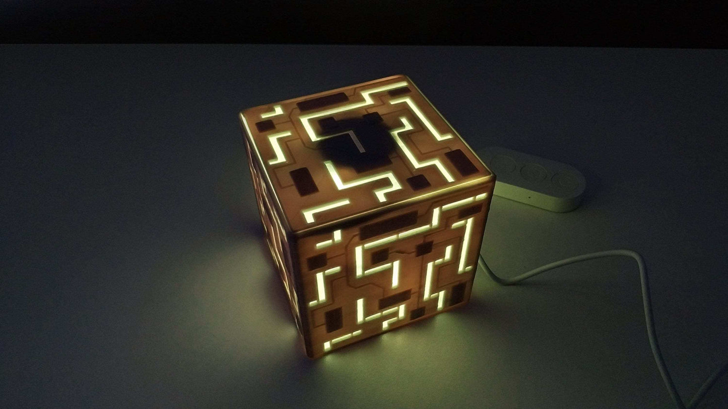 The Alien Cube Multicolor LED USB Table Lamp 3D Printed - 3DEvricPrinting