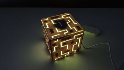 The Alien Cube Multicolor LED USB Table Lamp 3D Printed - 3DEvricPrinting