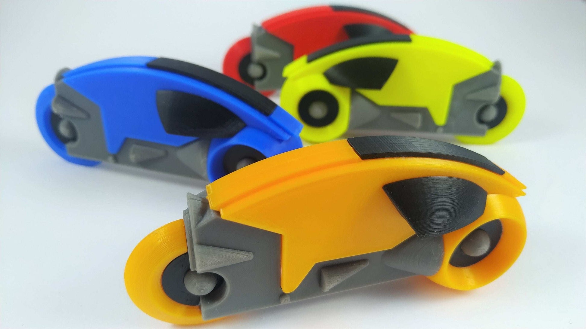 Tron Lightcycle 1982 Model Kit: 3D Printed Prop, 4-Piece Set - 3DEvricPrinting