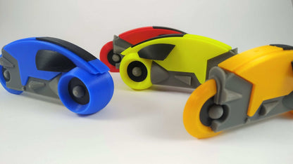 Tron Lightcycle 1982 Model Kit: 3D Printed Prop, 4-Piece Set - 3DEvricPrinting