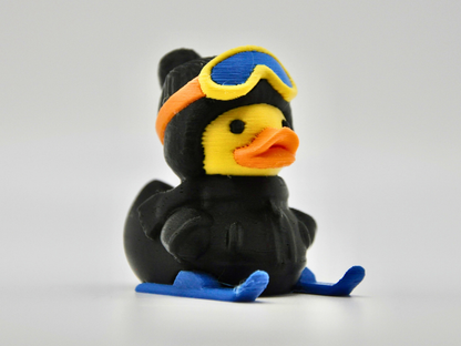 Winter Ski Duck 3D Printed Snow Sports Enthusiast Figurine