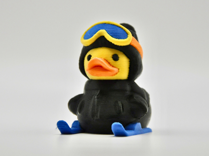 Winter Ski Duck 3D Printed Snow Sports Enthusiast Figurine