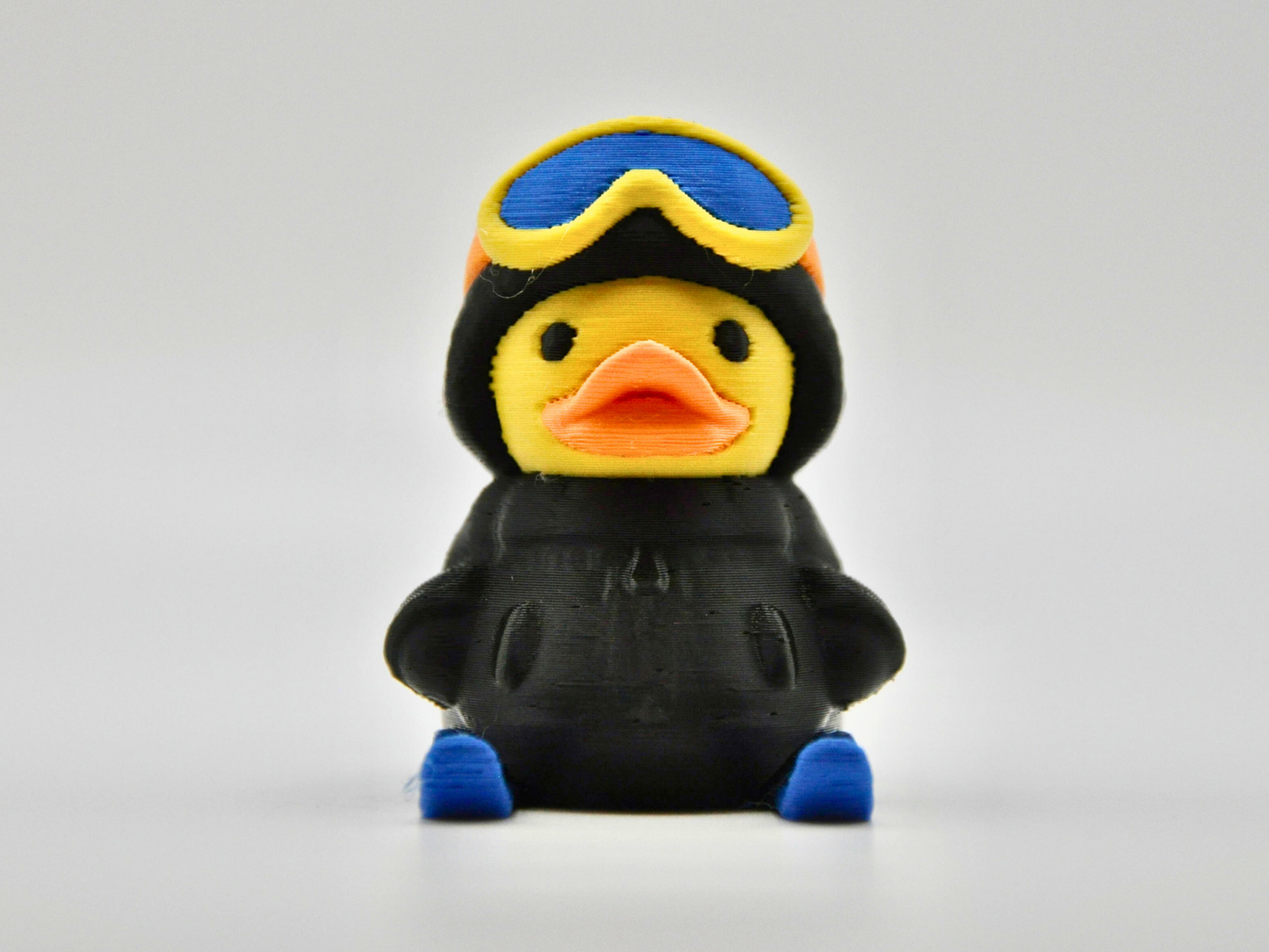 Winter Ski Duck 3D Printed Snow Sports Enthusiast Figurine