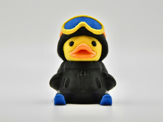 Winter Ski Duck 3D Printed Snow Sports Enthusiast Figurine