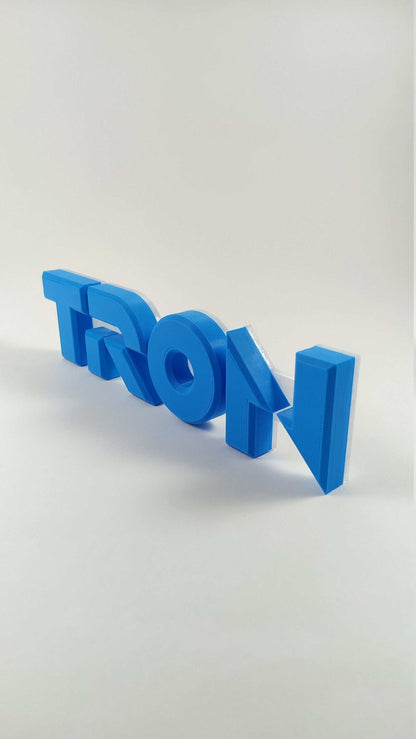 Vintage Tron 1982 Movie Logo – Classic Sci-Fi Collectible Emblem for Fans of Retro Cinema - 3DEvricPrinting