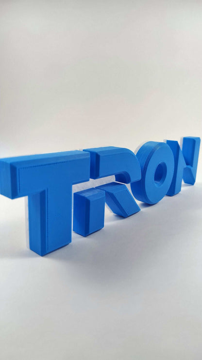 Vintage Tron 1982 Movie Logo – Classic Sci-Fi Collectible Emblem for Fans of Retro Cinema - 3DEvricPrinting