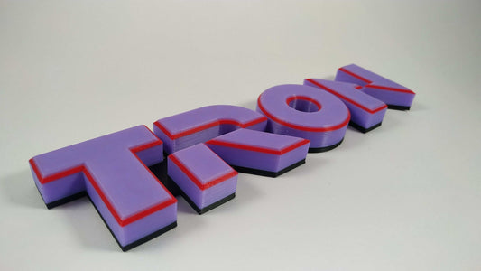 Vintage Tron 1982 Movie Logo – Classic Sci-Fi Collectible Emblem for Fans of Retro Cinema - 3DEvricPrinting