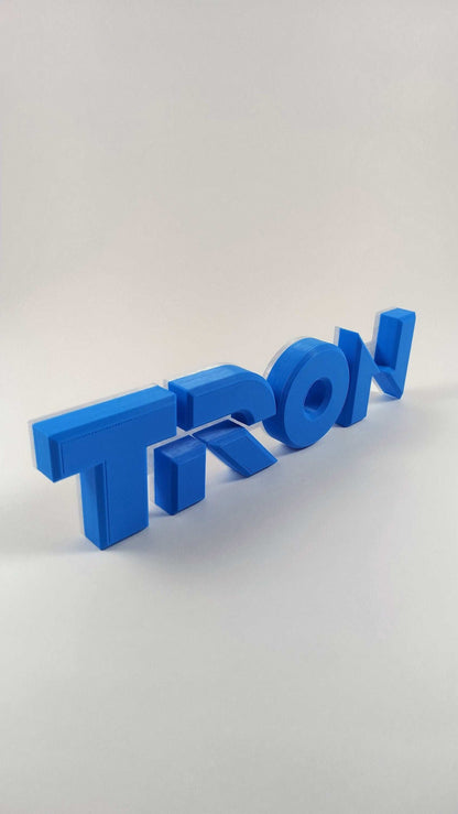 Vintage Tron 1982 Movie Logo – Classic Sci-Fi Collectible Emblem for Fans of Retro Cinema - 3DEvricPrinting