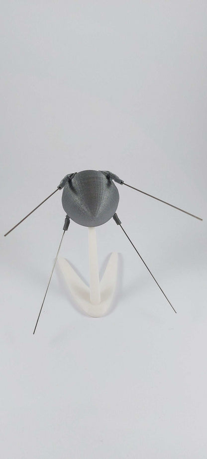 Sputnik 1 Satellite Model on Stand – 1:11 Scale Replica with Antennas, Collectible Spacecraft Decor - 3DEvricPrinting