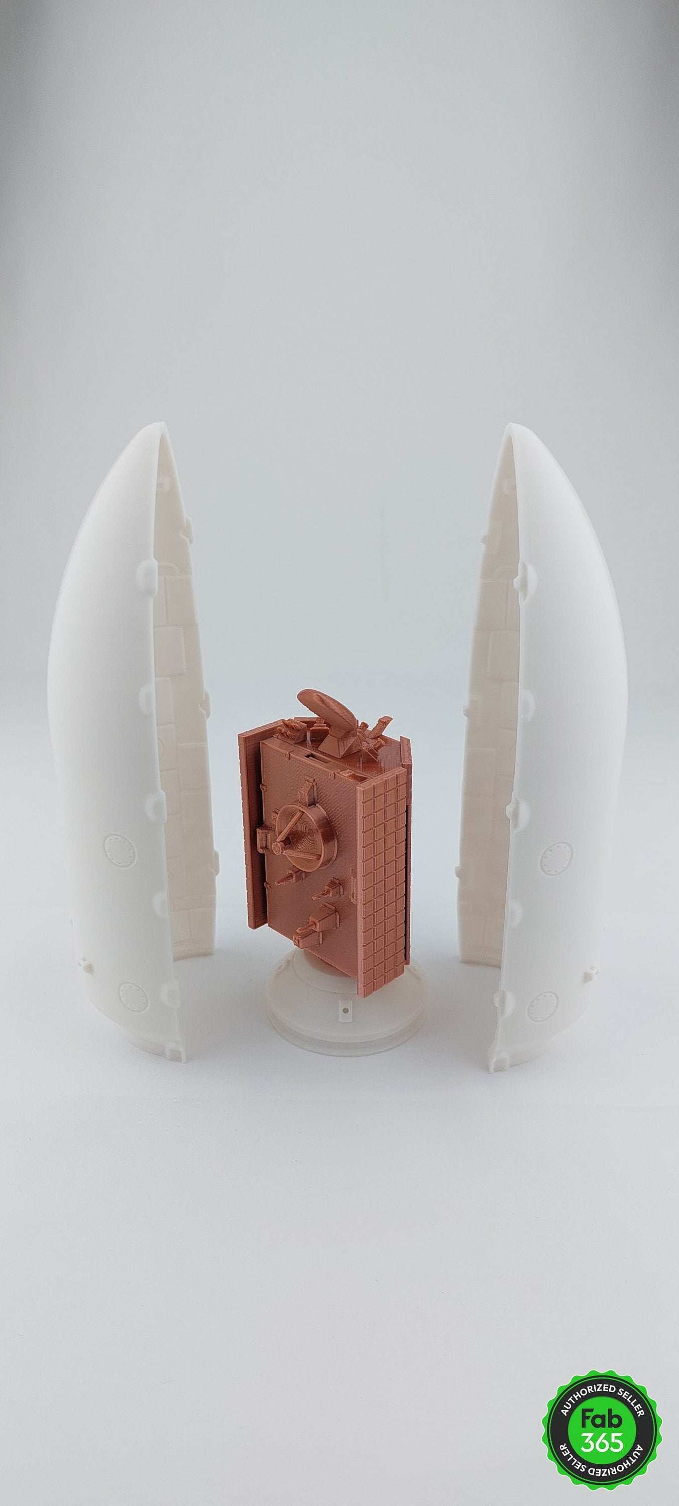 SpaceX Falcon 9 Fairing with Satellite: 3D Printed Model (1/66 Scale) - 3DEvricPrinting