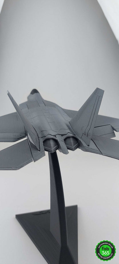 3D Printed F-22 Raptor Model: 1/72 Scale Collectible with Stand - 3DEvricPrinting