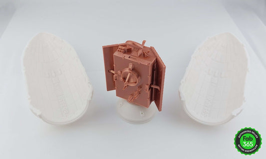 SpaceX Falcon 9 Fairing with Satellite: 3D Printed Model (1/66 Scale) - 3DEvricPrinting