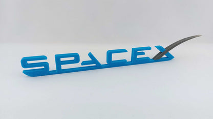 SpaceX Logo 3D Printed Sign – Collectible SpaceX Emblem for Fans - 3DEvricPrinting