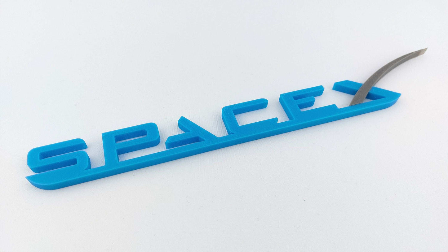 SpaceX Logo 3D Printed Sign – Collectible SpaceX Emblem for Fans - 3DEvricPrinting