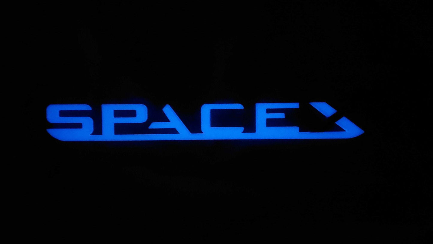 SpaceX Logo 3D Printed Sign – Collectible SpaceX Emblem for Fans - 3DEvricPrinting