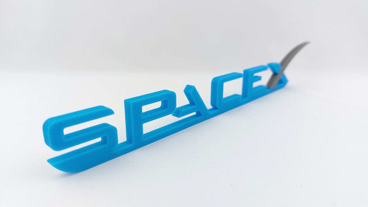 SpaceX Logo 3D Printed Sign – Collectible SpaceX Emblem for Fans - 3DEvricPrinting