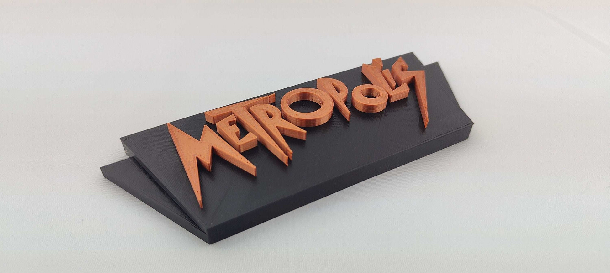 Metropolis 1927 Movie Logo: 3D Printed PLA Decor - 3DEvricPrinting