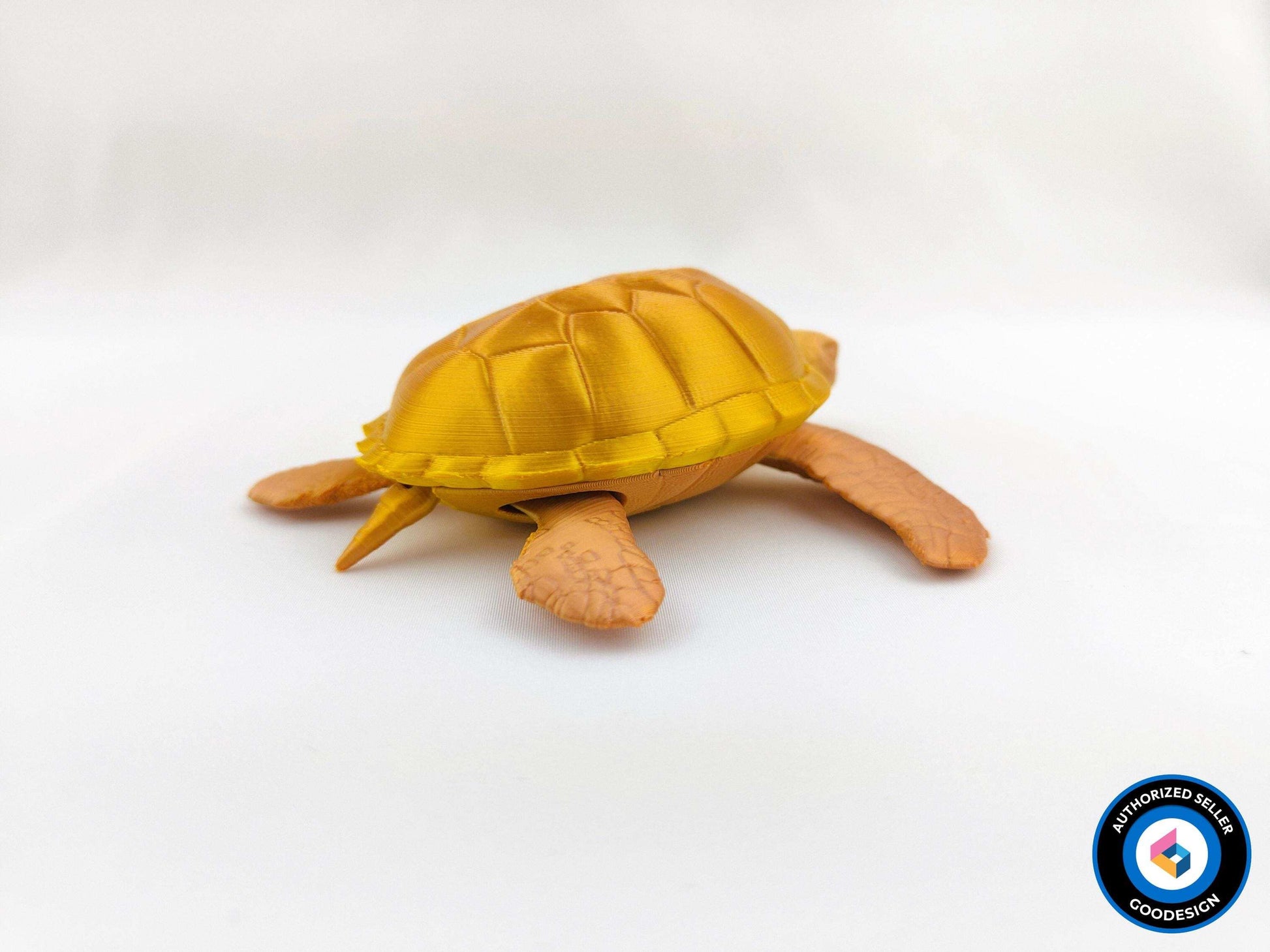 3D Printed Flexi Sea Turtle: Articulated Ocean Animal Toy, Desk Decor - 3DEvricPrinting
