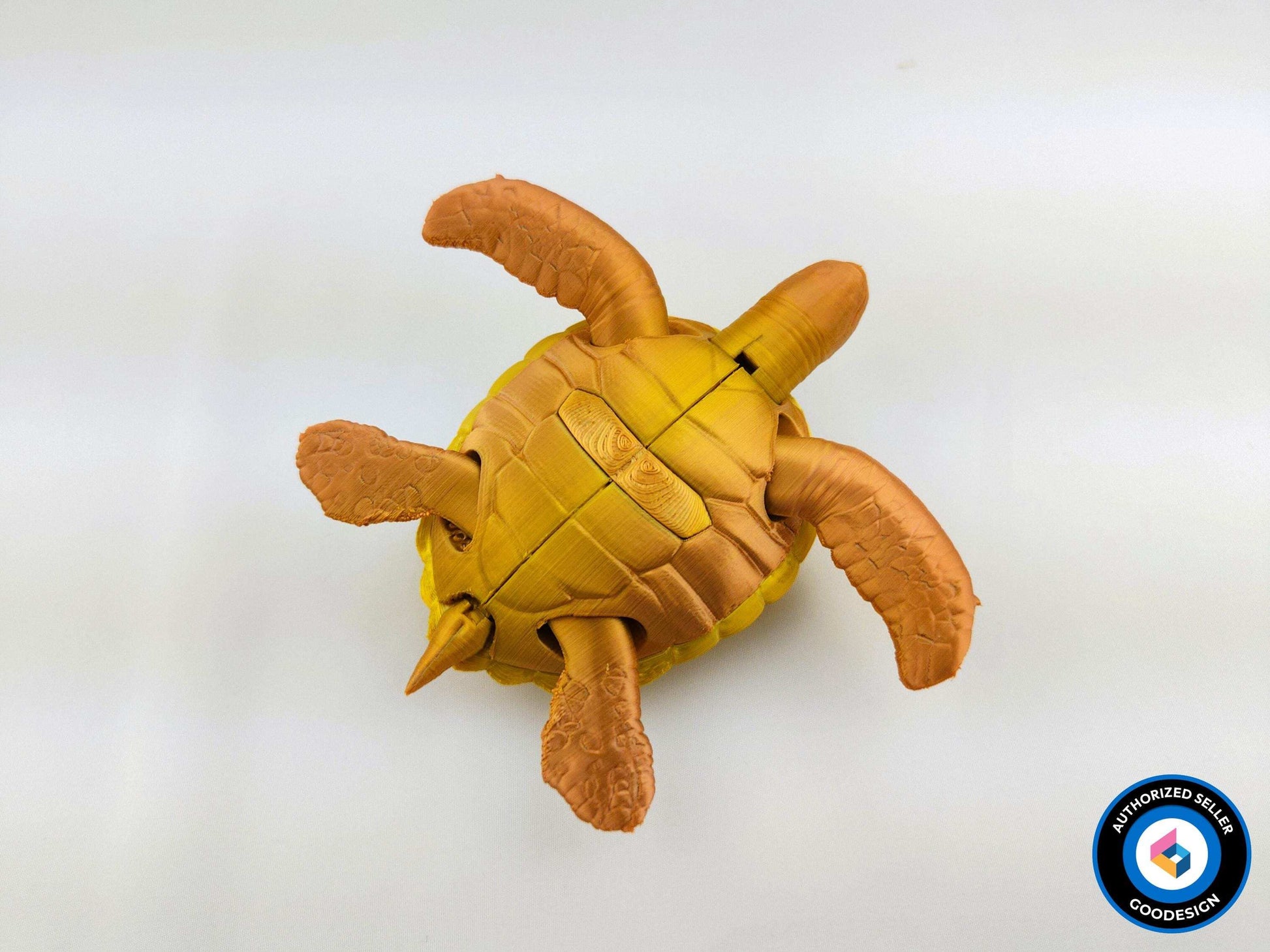 3D Printed Flexi Sea Turtle: Articulated Ocean Animal Toy, Desk Decor - 3DEvricPrinting