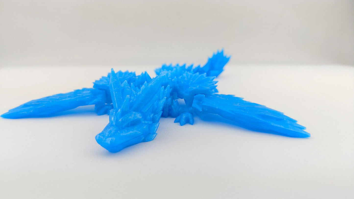 Crystalwing Articulated Dragon Figurine, Fantasy Collectible Gift