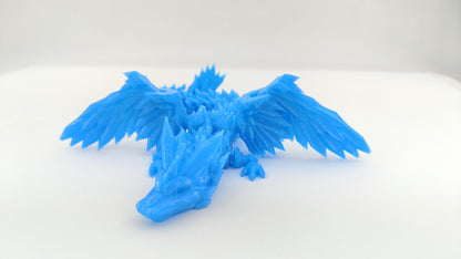 Crystalwing Articulated Dragon Figurine, Fantasy Collectible Gift