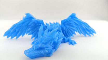 Crystalwing Articulated Dragon Figurine, Fantasy Collectible Gift