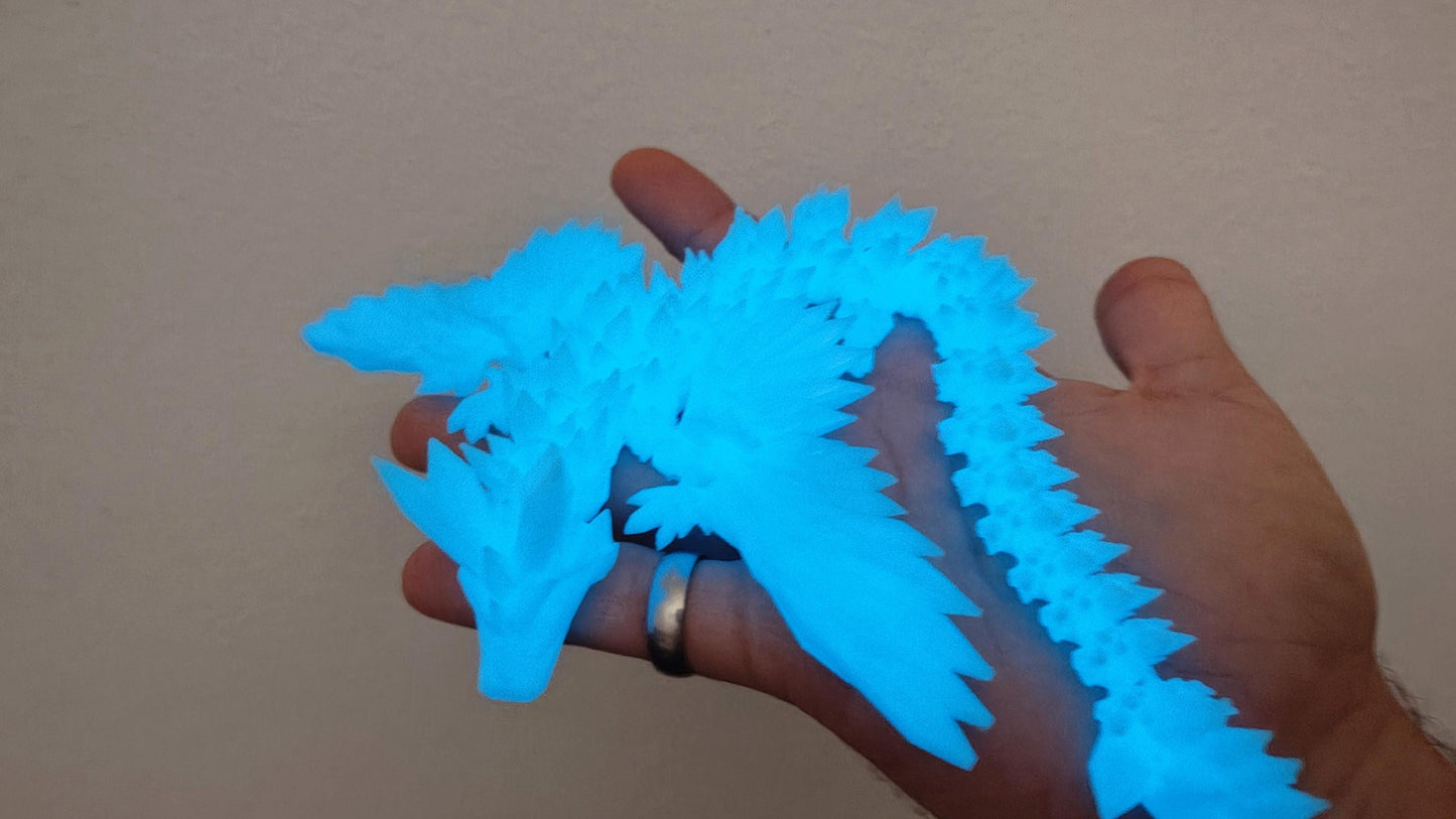 Crystalwing Articulated Dragon Figurine, Fantasy Collectible Gift