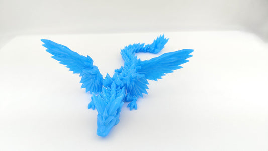 Crystalwing Articulated Dragon Figurine, Fantasy Collectible Gift