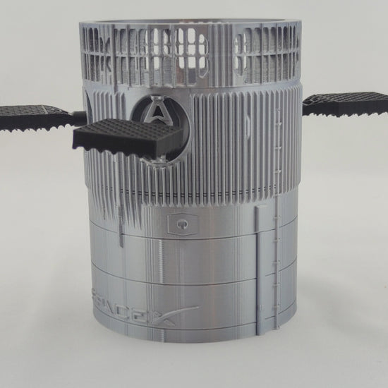 3D Printed SpaceX Starship Pen Holder: Sci-Fi Desk Organizer.