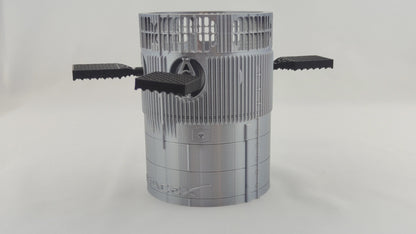 3D Printed SpaceX Starship Pen Holder: Sci-Fi Desk Organizer.